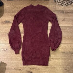 Blue Blush Maroon very soft Long Sleeve size small Dress